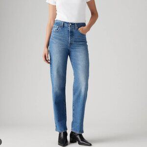 Levi's Ribcage Straignt Ankle Buttonfly Jeans Size 27x27 Medium Wash